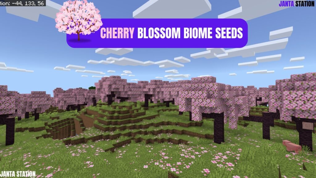 Minecraft Cherry Blossom biome कहाँ और कैसे खोजें?