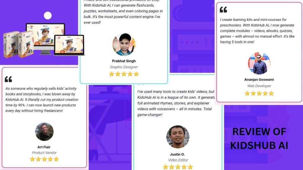 World's First AI to create kids content and earn money KidsHub AI.