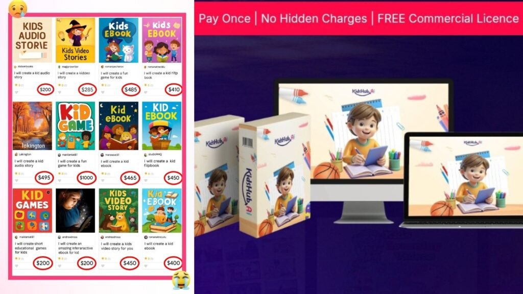 World's First AI to create kids content and earn money KidsHub AI.