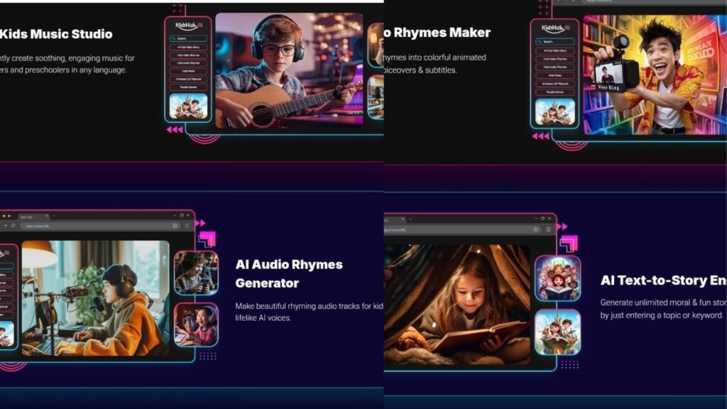World's First AI to create kids content and earn money KidsHub AI.